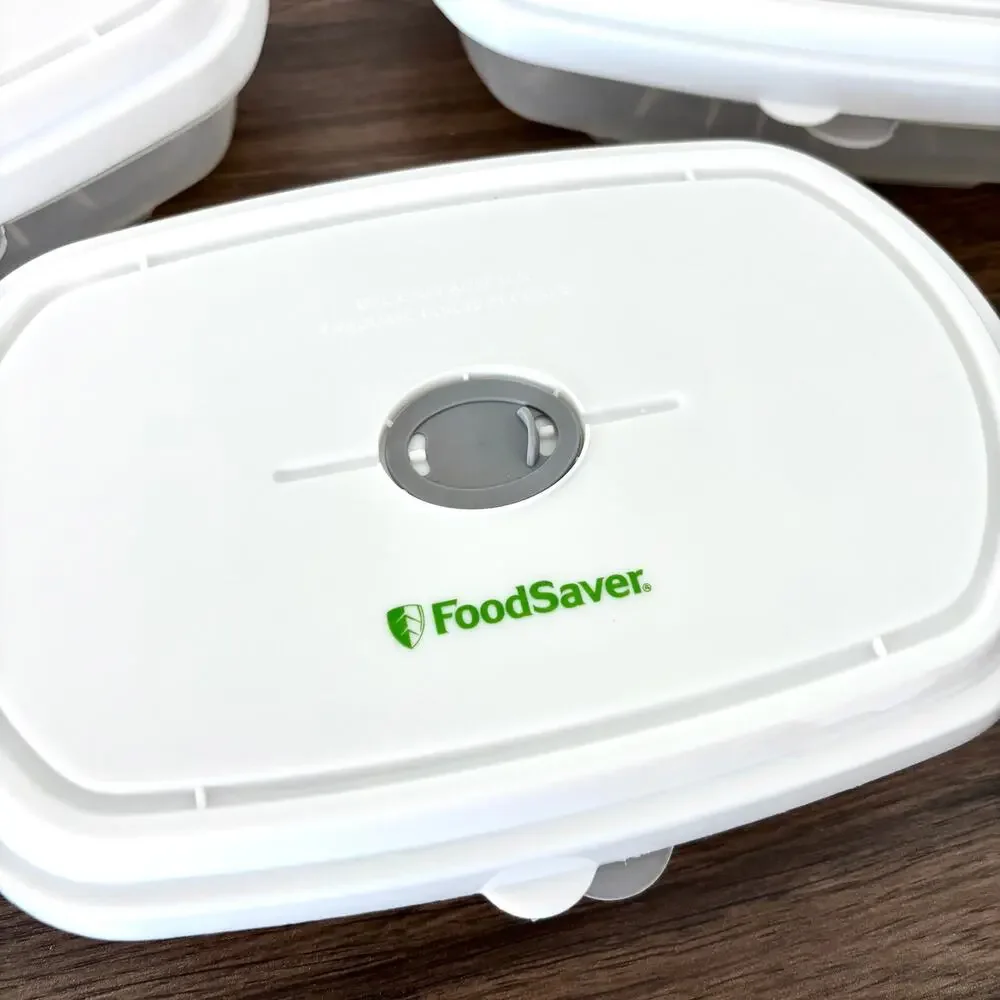 FoodSaver Fresh Saver DELI Lot of 3 Vacuum Storage Containers & Lids 1/2 Quart